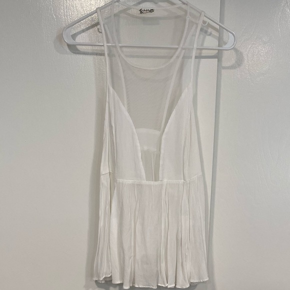 Free People White Mesh Top - Picture 5 of 7